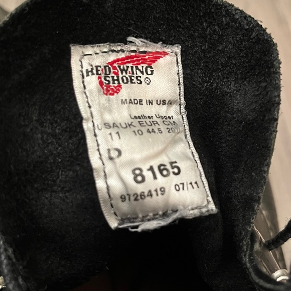 Red Wing 8165 black us11 boots rare bought in japan - Picture 9 of 9